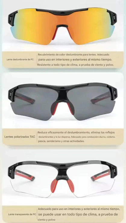 LENTES CLICLISMO Y RUNNING - MICAS INTERCAMBIABLES - 3