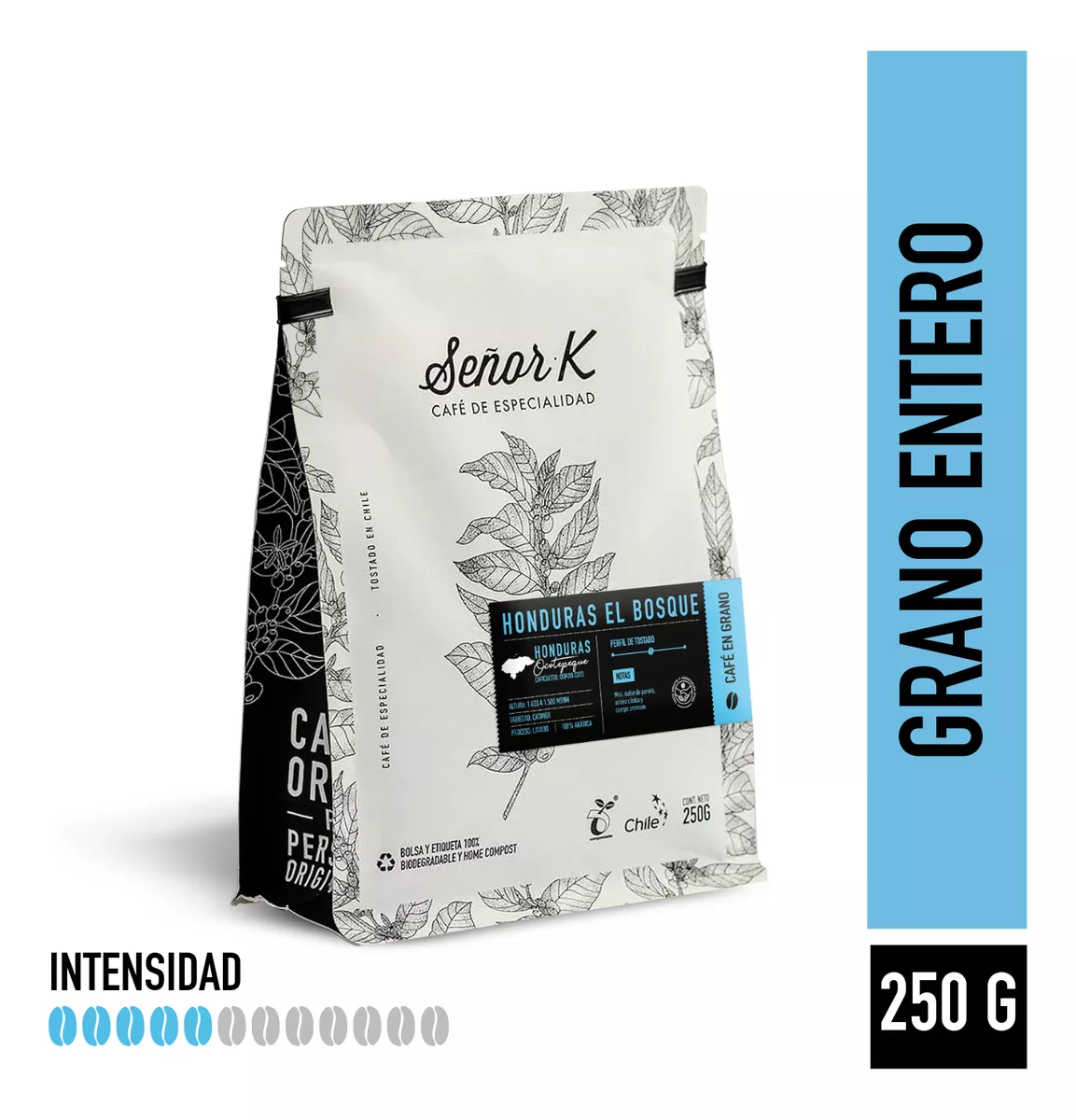 CAFÉ GRANO ENTERO SEÑOR K HONDURAS EL BOSQUE 250G - 1