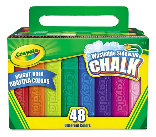 48 GISES LAVABLES PARA PARED Y PISO CRAYOLA SIDEWALK CHALK - 1
