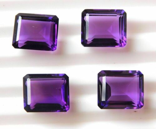 PIEDRAS DE AMATISTAS PARA ENGARCE DE JOYERIA 4 UNIDADES 6X4 MMMM - 1