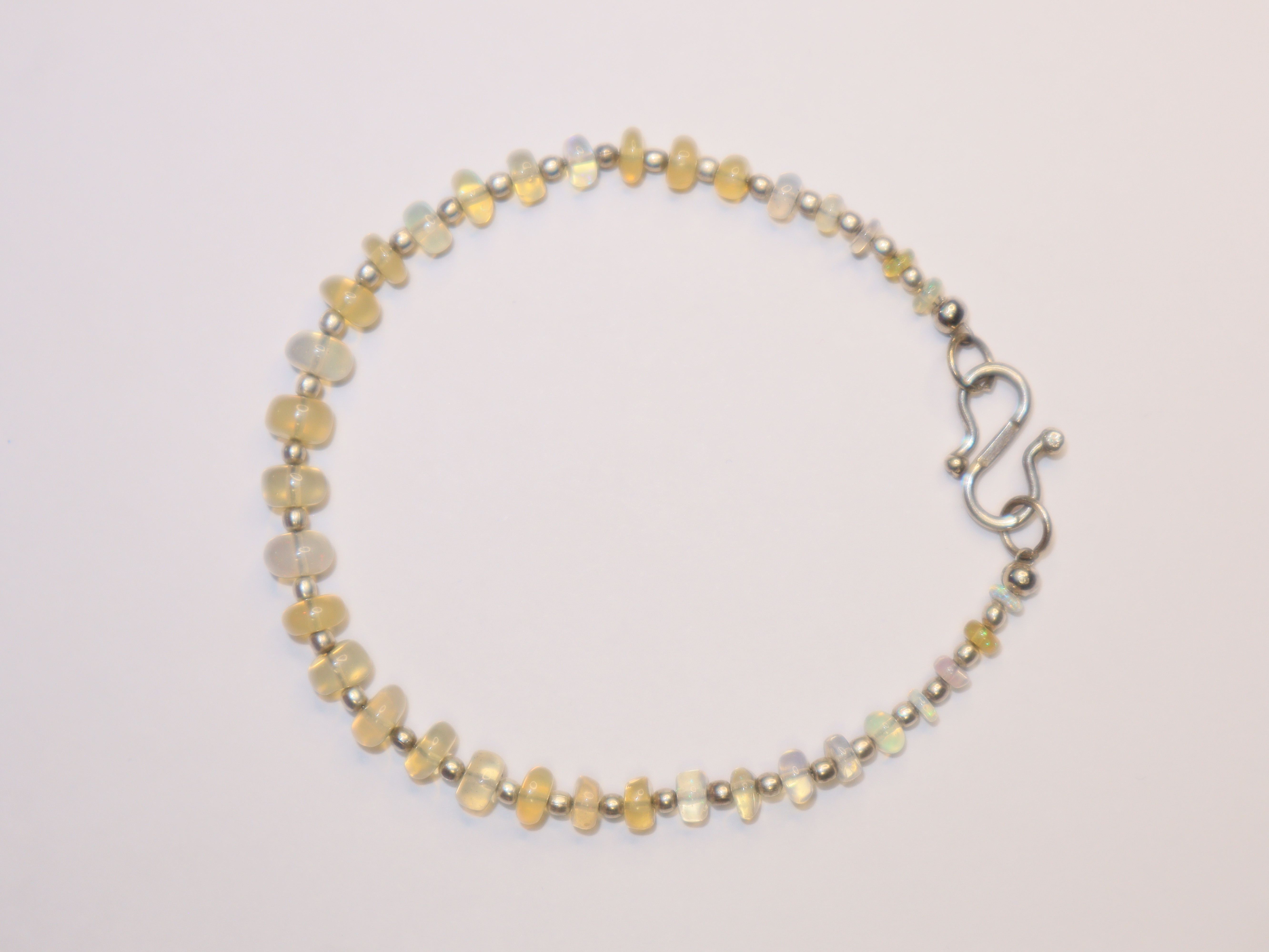 PULSERA FINA CON OPALOS DE ETIOPIA - 2