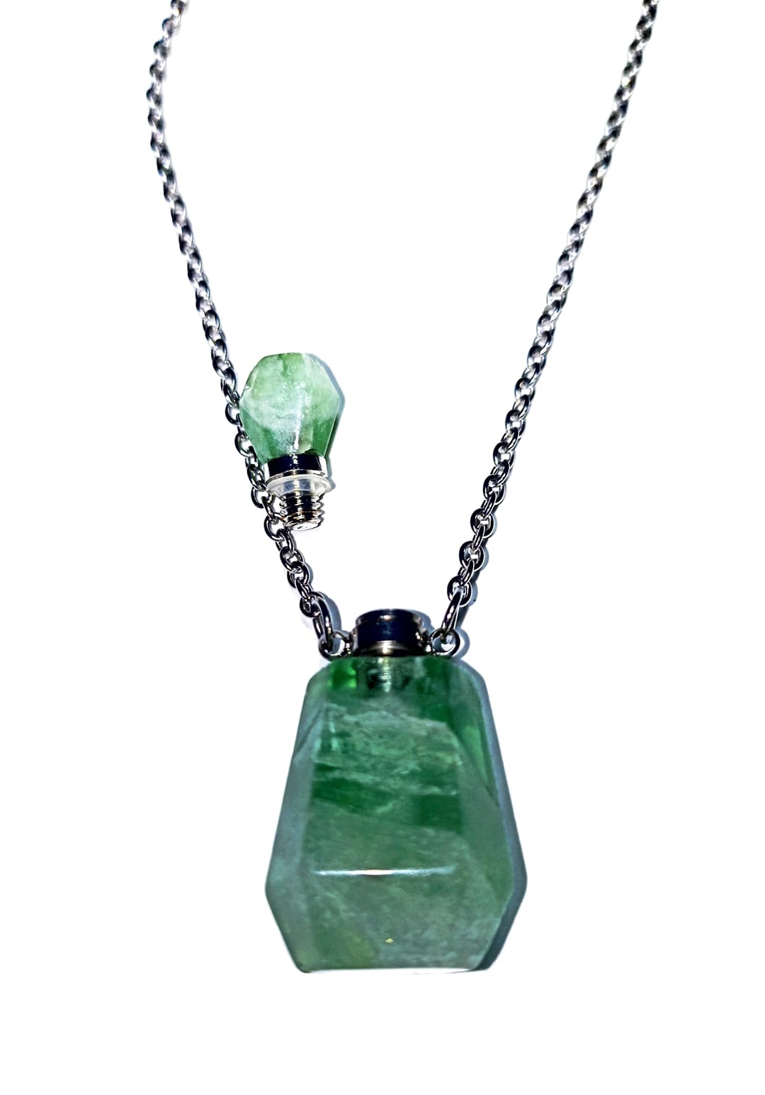 PIEDRA DE FLUORITA NATURAL HECHA BOTELLITA DE PERFUME - 2