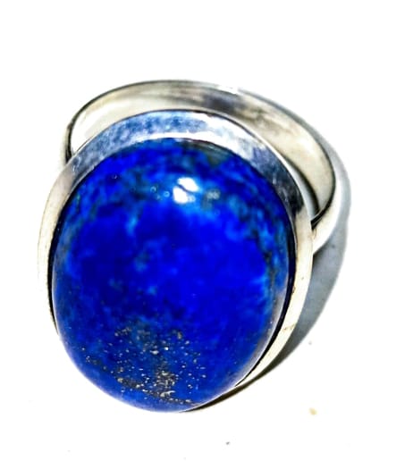 ANILLO TALLA GRANDE DE PLATA Y LAPISLAZULI AFGANO - 1