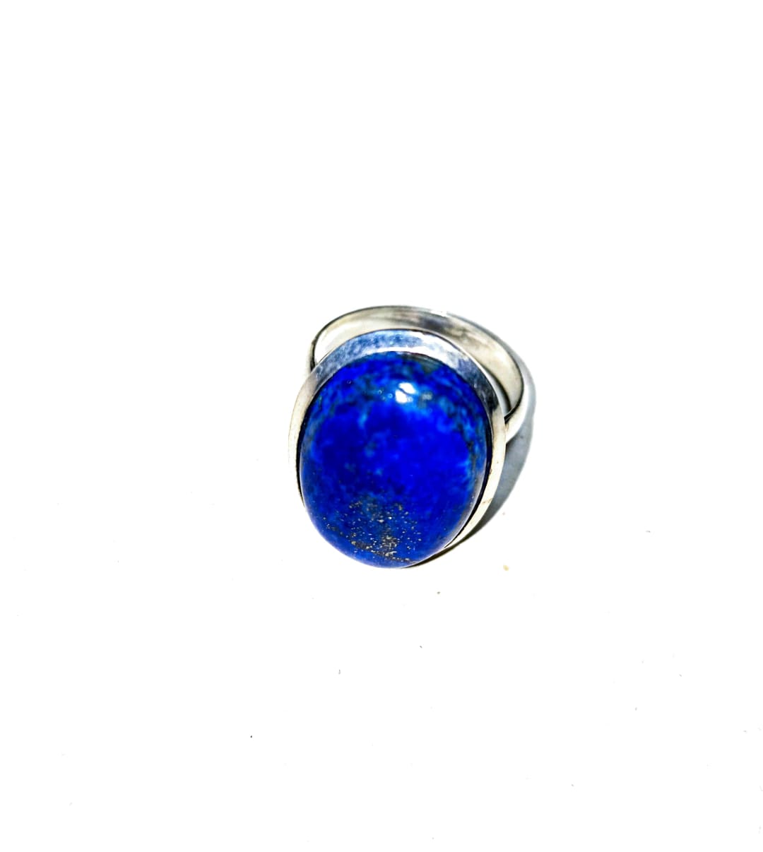 ANILLO TALLA GRANDE DE PLATA Y LAPISLAZULI AFGANO - 2