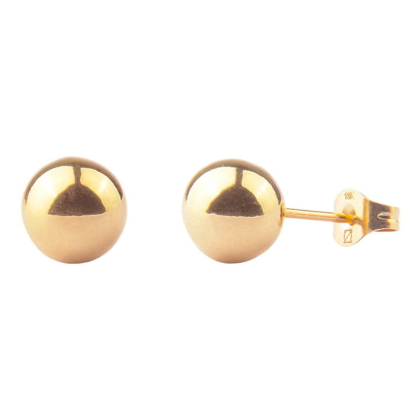 AROS DE BOLITAS ORO 18 K 5 MM - 3