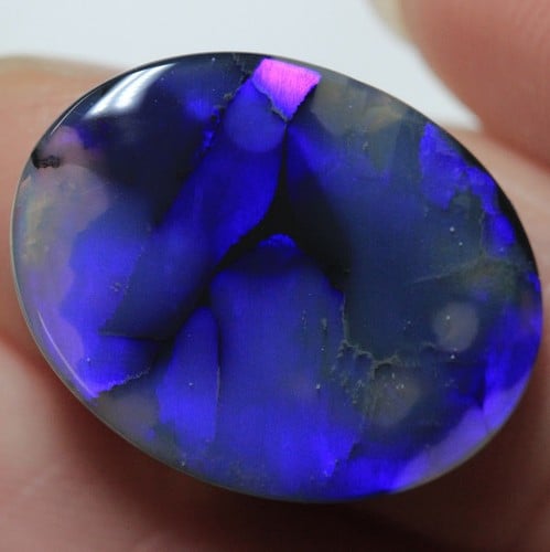 PIEDRA DE OPALO EN COLOR NEGRO AUSTRALIANO 19X15 MM - 1