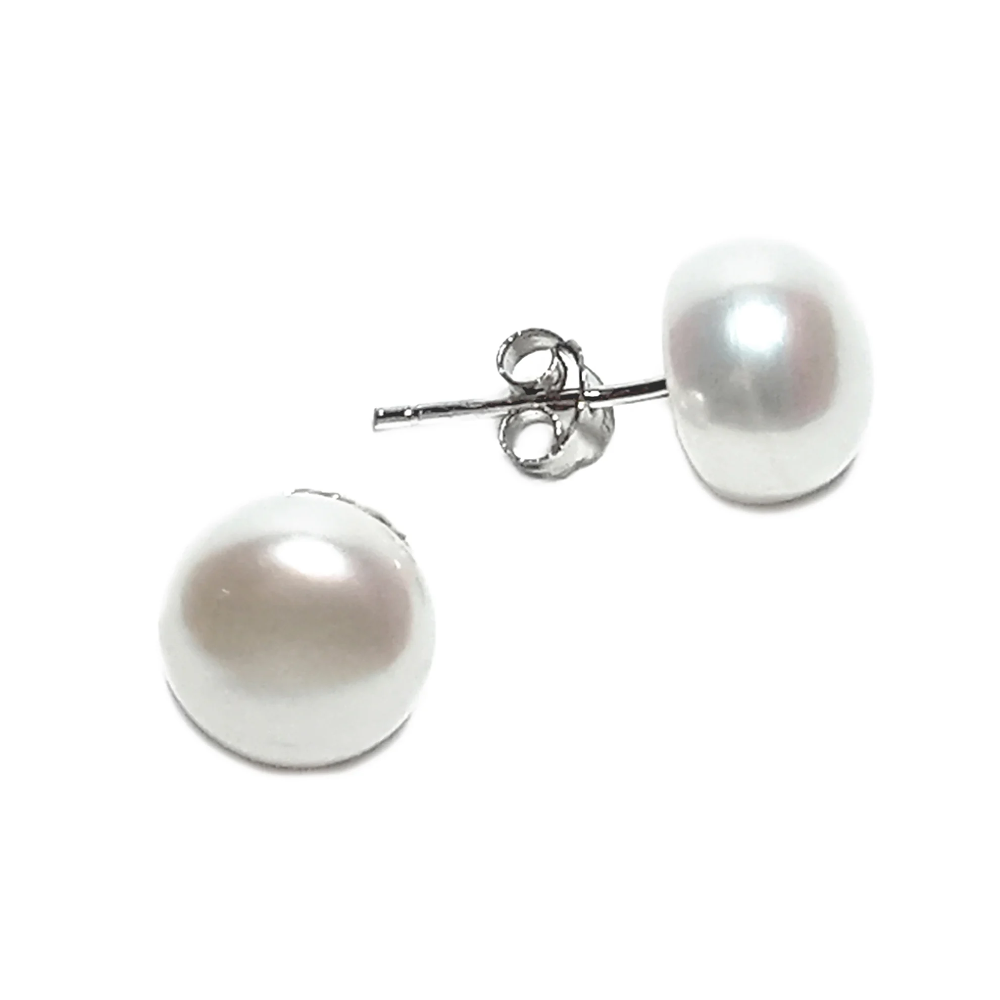 AROS DE PLATA CON PERLAS NATURALES DE 10 MM MARES DEL SUR - 1