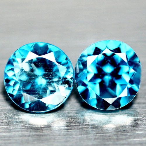 PAR DE TOPACIOS LONDON BLUE NATURALES 2,98 CT - 1
