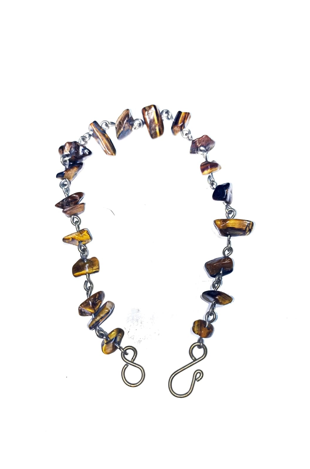 PULSERA DE ALPACA CON PIEDRA NATURAL OJO DE TIGRE - 1