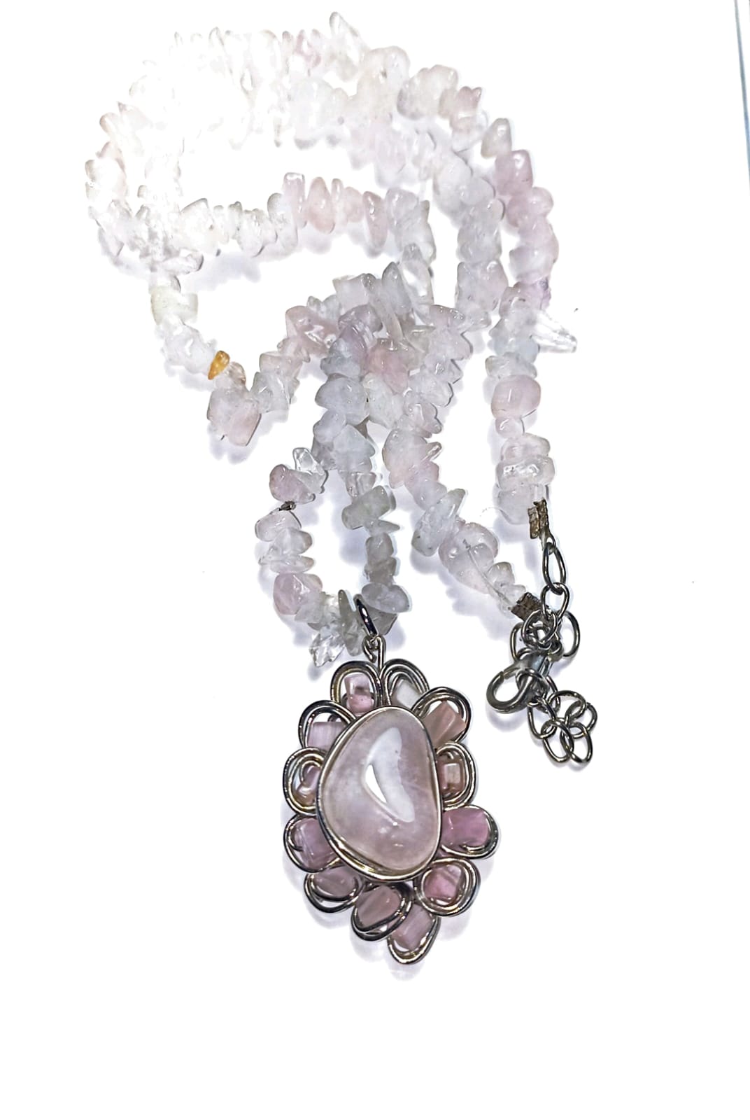 COLLAR DE CUARZO ROSADO - 1