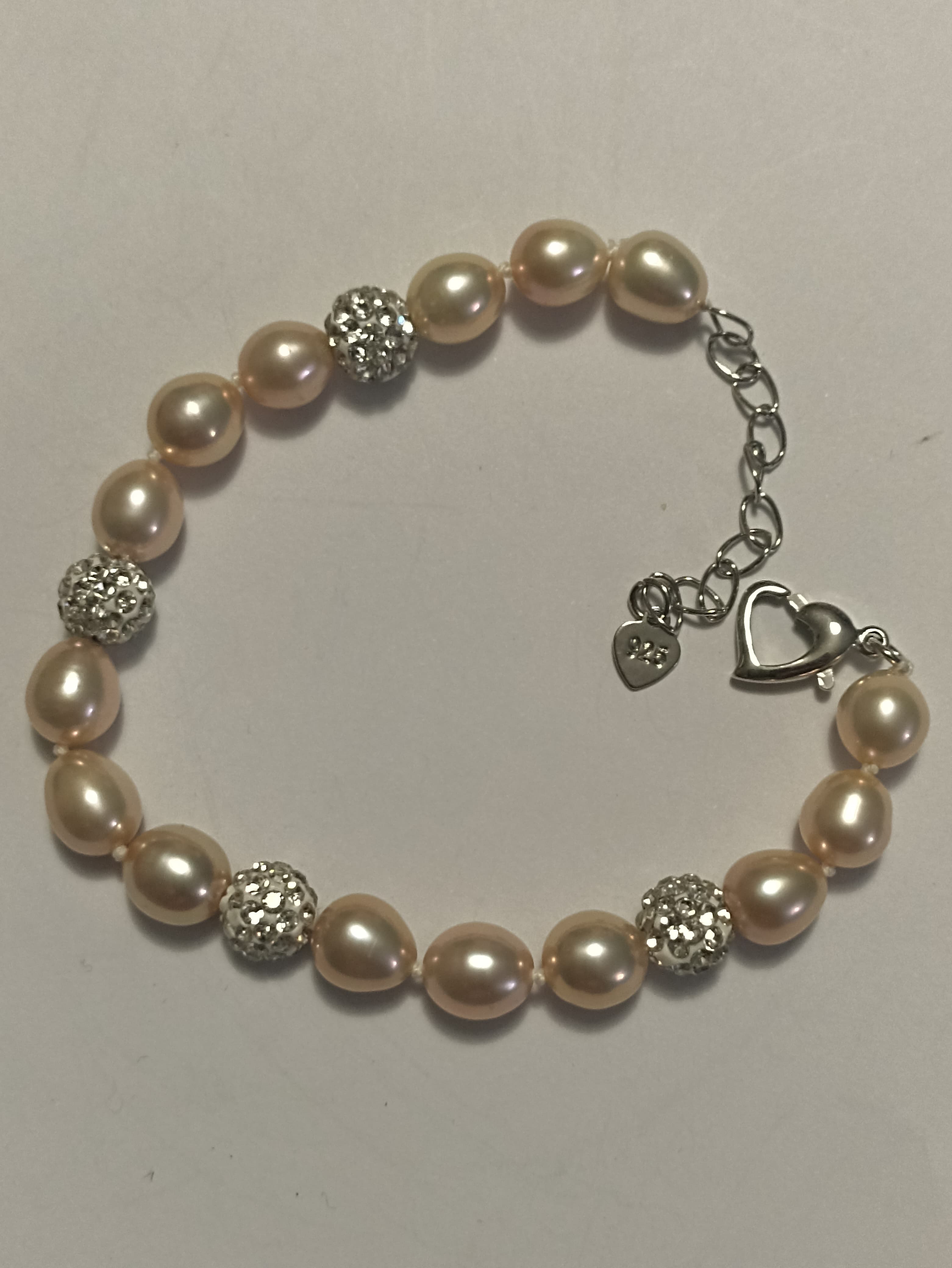 PULSERA DE PLATA CON PERLAS CULTIVADAS Y CIRCONES - 1