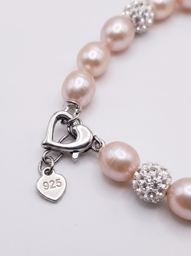 PULSERA DE PLATA CON PERLAS CULTIVADAS Y CIRCONES - 3
