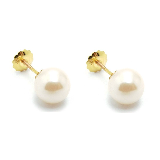 HERMOSOS ELEGANTES AROS DE PLATA 925 CON PERLAS CULTIVADAS REDONDAS - 1