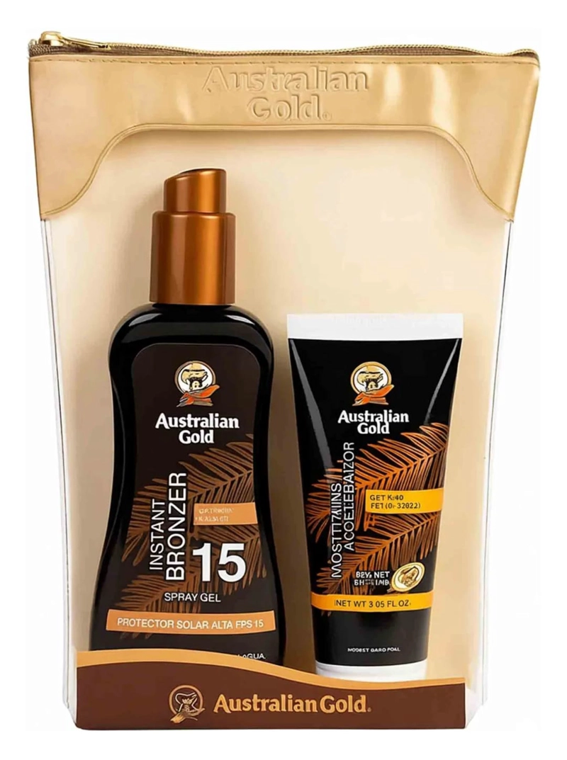 AUSTRALIAN GOLD INSTANT BRONZER PACK  SPRAY GEL FPS 15 - 1