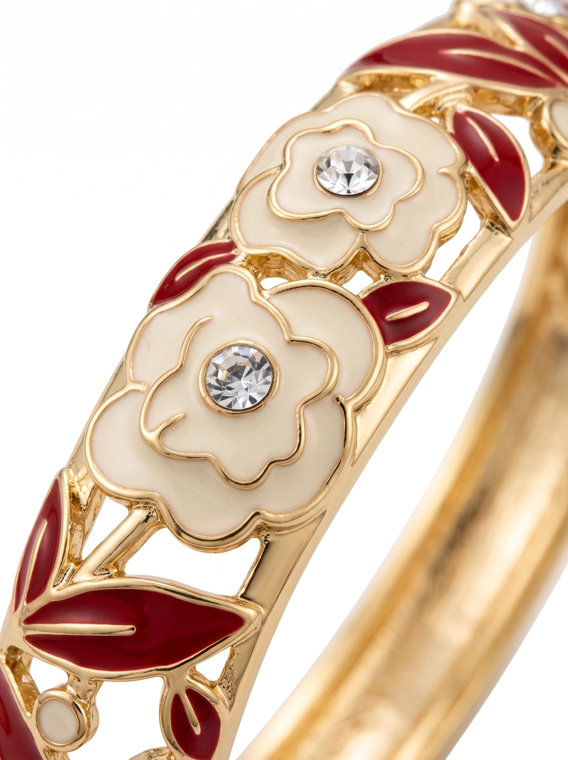 BRAZALETE DE CLOISONNE   18 CM  TALLADO - 3