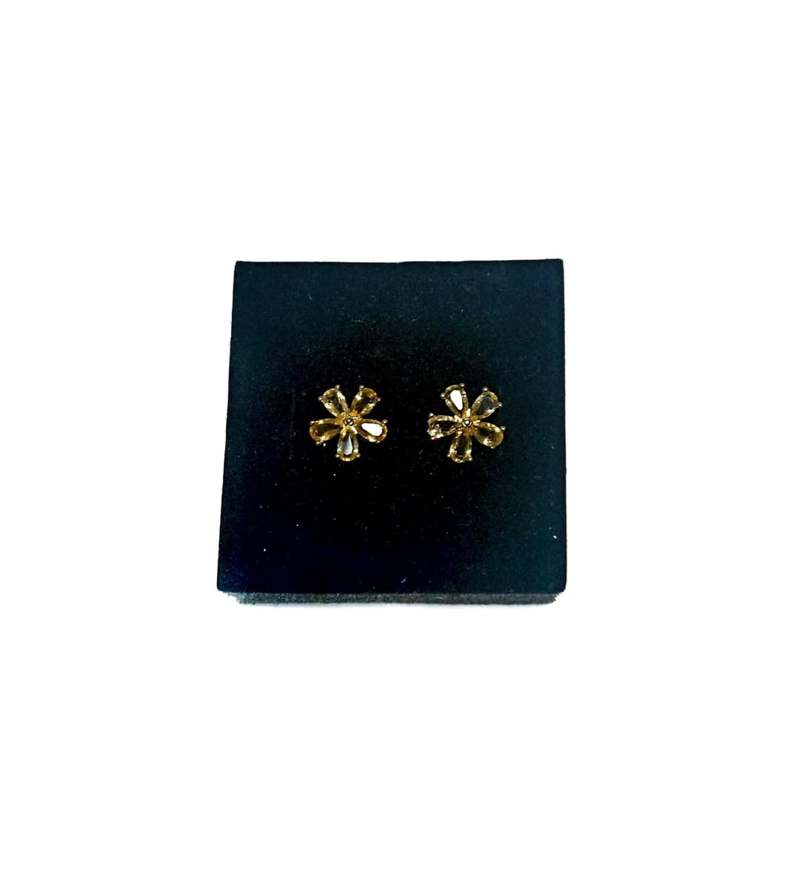 AROS DE PLATA Y CITRINO  PASADOR - 1