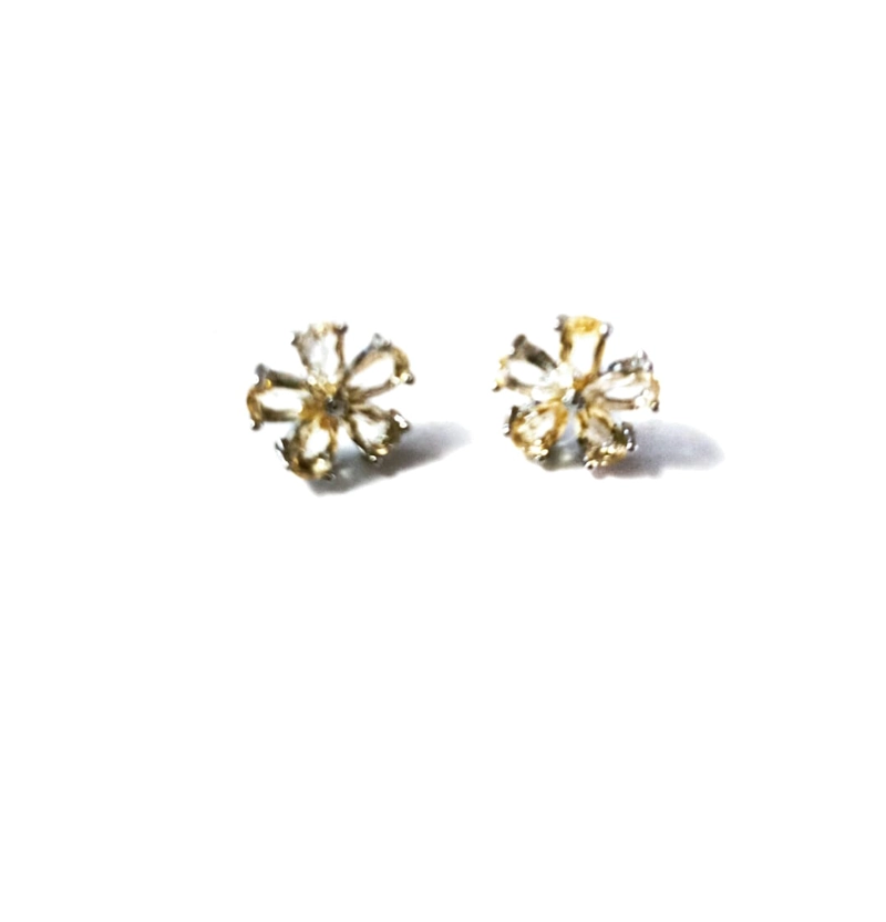 AROS DE PLATA Y CITRINO  PASADOR - 4