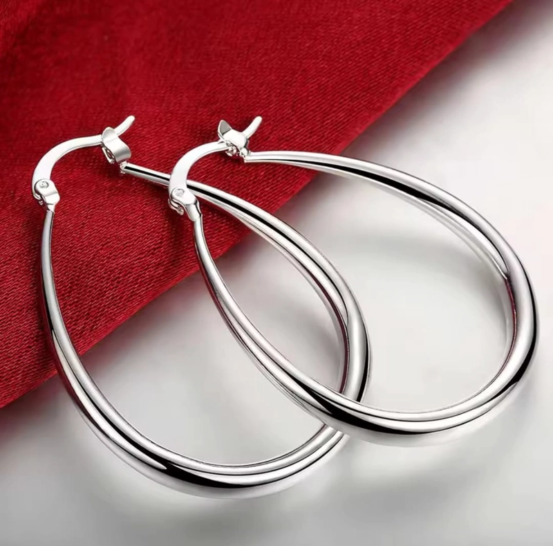 AROS COLGANTE  EN PLATA 925  41  MM - 1