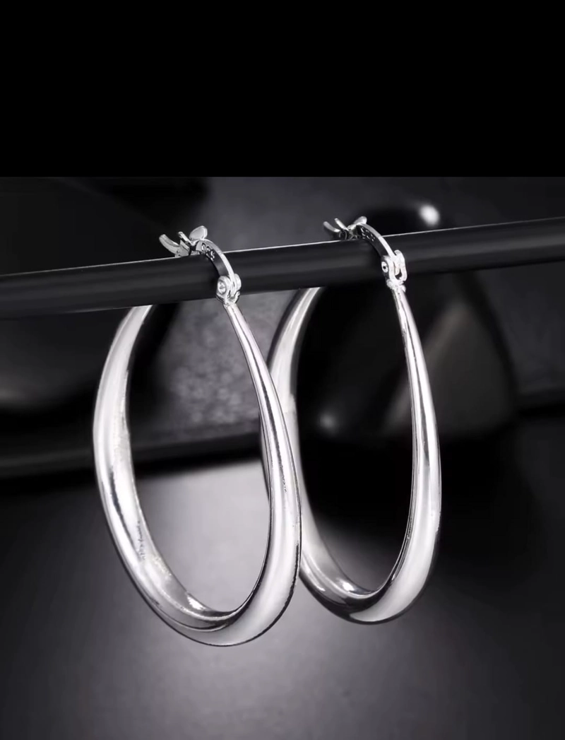 AROS COLGANTE  EN PLATA 925  41  MM - 2
