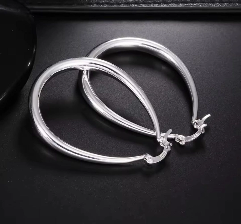 AROS COLGANTE  EN PLATA 925  41  MM - 3