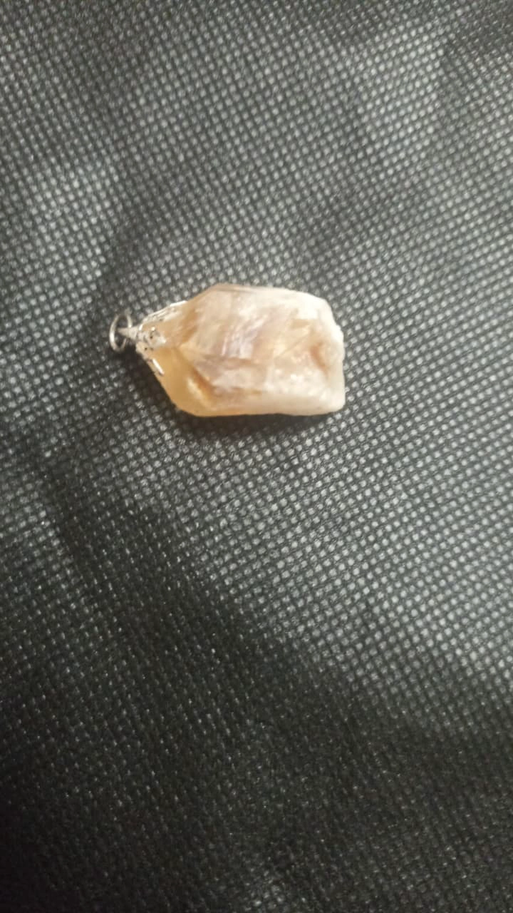 COLGANTE DE CITRINO NATURAL EN BRUTO 25 X14 MM - 2