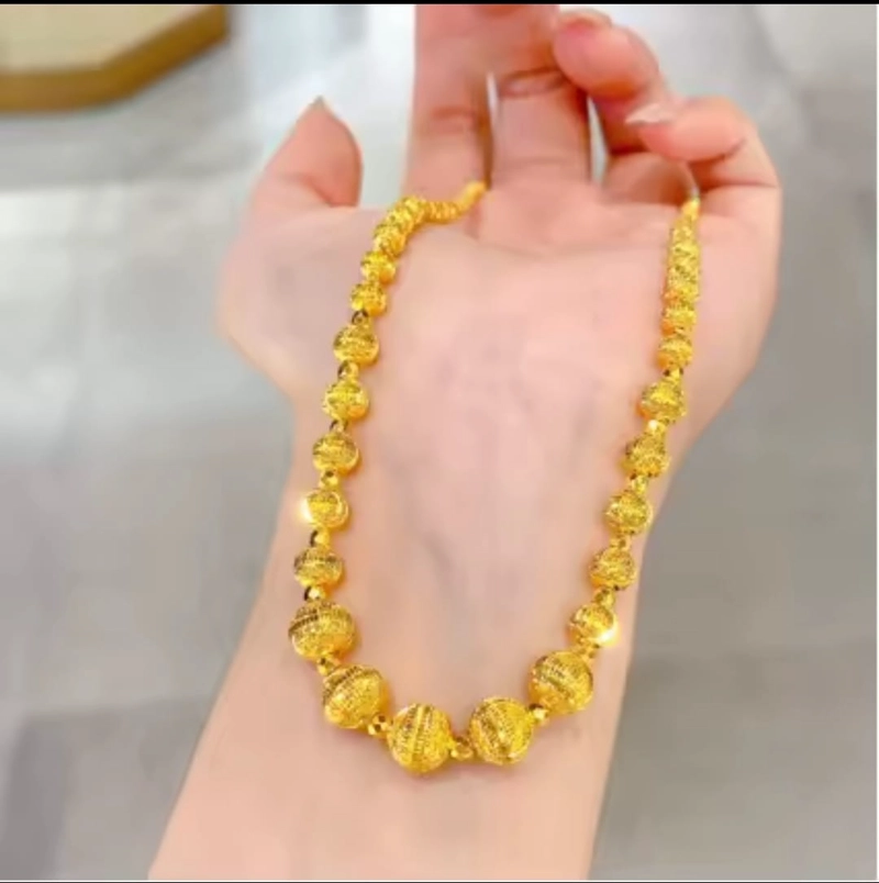 COLLAR DE DAMA ENCHAPADO EN ORO  OJO DE GATO - 1