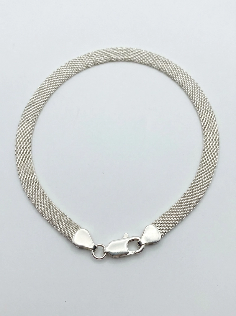 PULSERA DE PLATA EXTRA LARGE PARA MUÑECA GRUESA  25 CM - 1