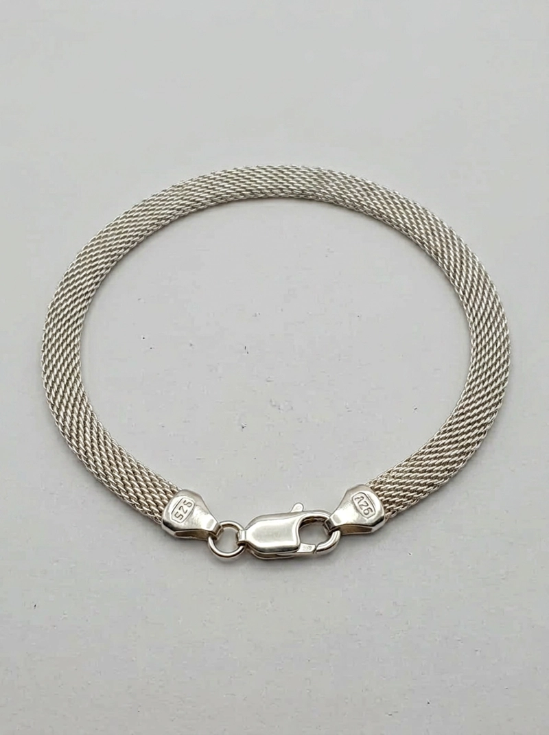 PULSERA DE PLATA EXTRA LARGE PARA MUÑECA GRUESA  25 CM - 2