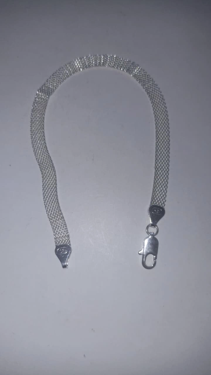 PULSERA DE PLATA EXTRA LARGE PARA MUÑECA GRUESA  25 CM - 3