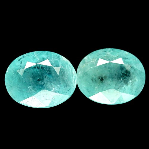 PAR  DE PIEDRAS NATURALES GRANDEDIERITA  3.06 CT - 1