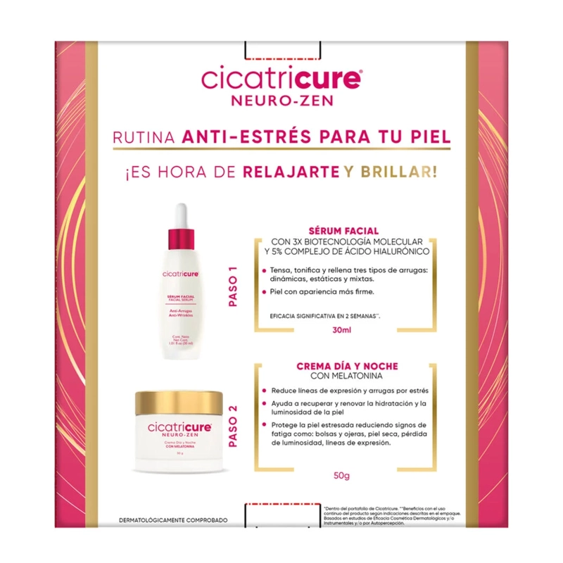 CICATRICURE NEURO -ZEN  CREMA +SERUM ANTI ESTRES - 2