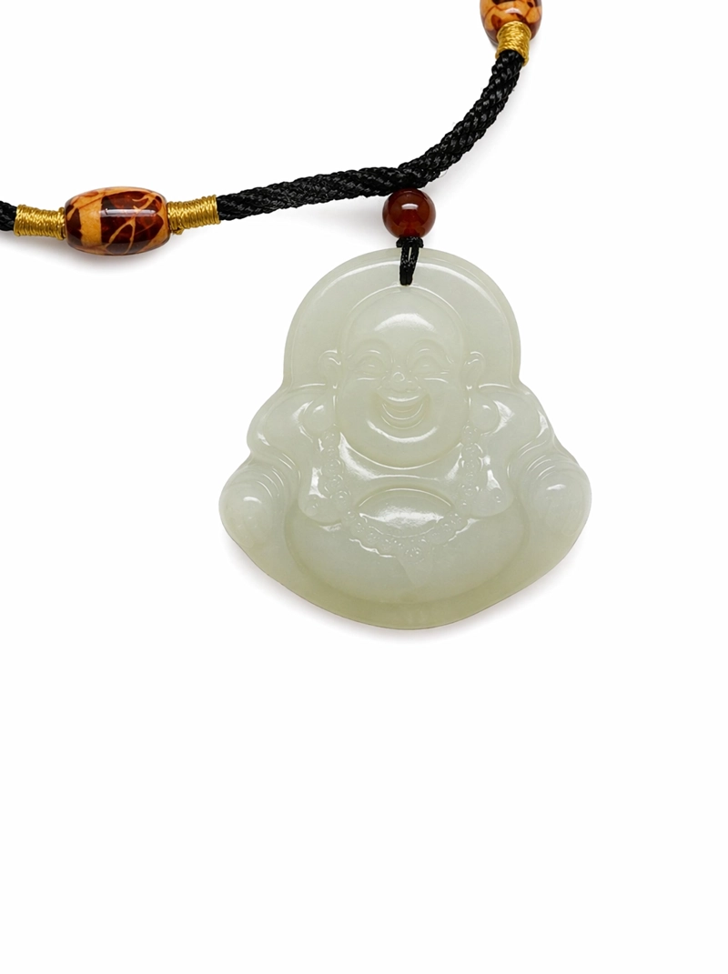 COLGANTE DE JADE CON FORMA DE BUDA  AMULETO - 1