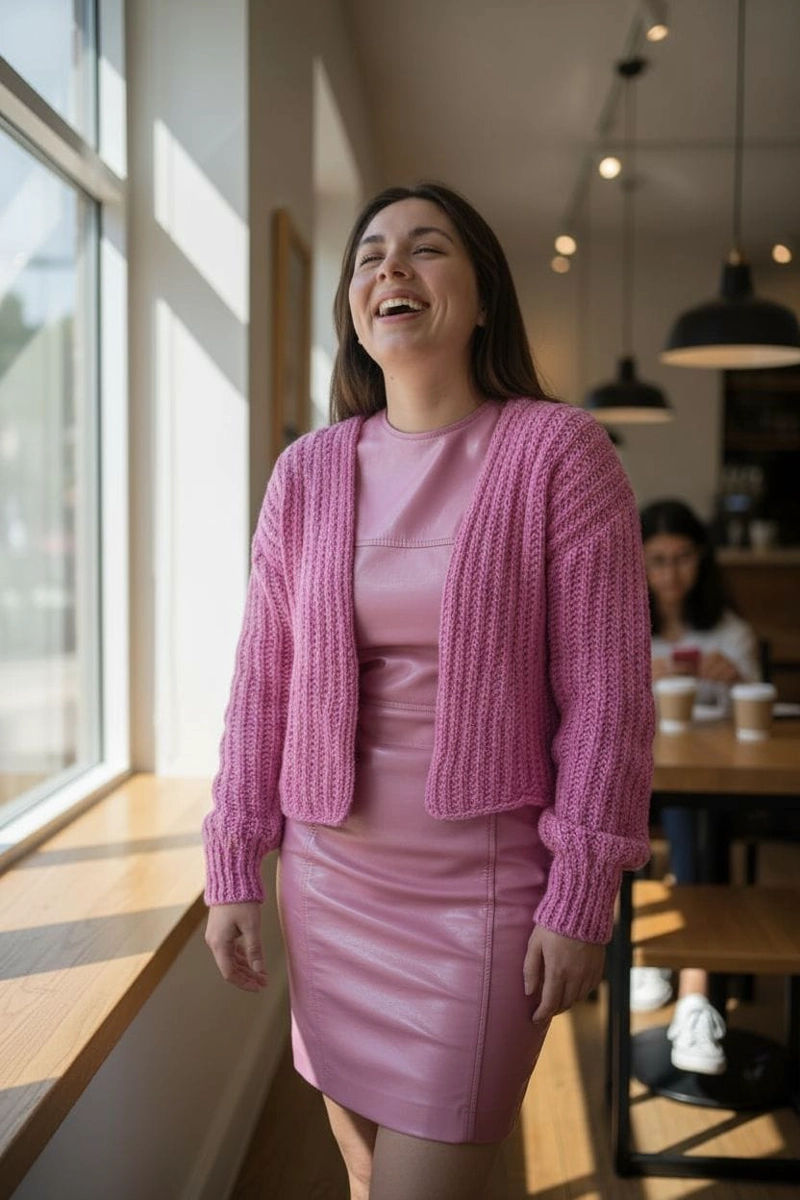 SWEATER TEJIDO MUJER VROU ROSADO - 1