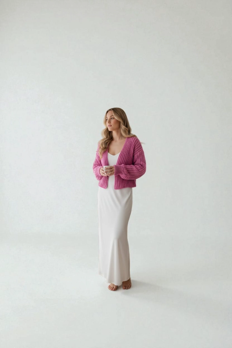 SWEATER TEJIDO MUJER VROU ROSADO - 4