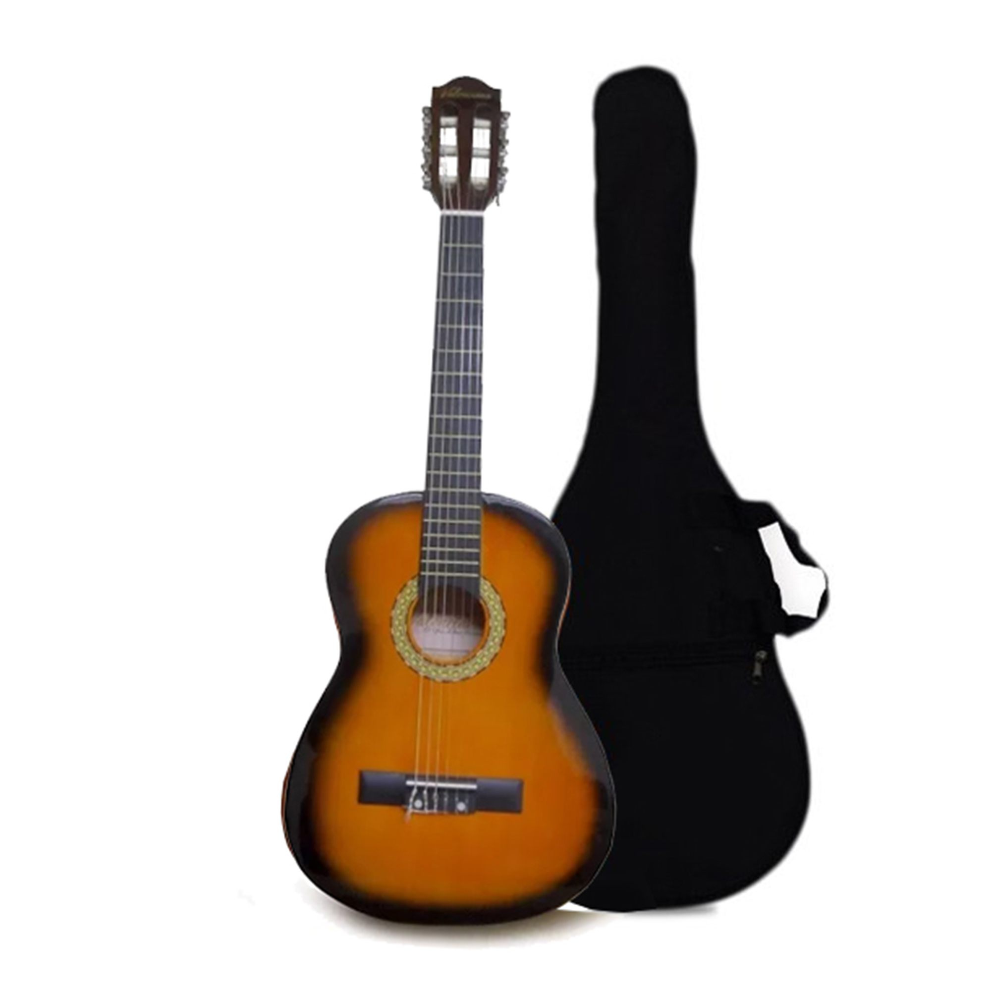 GUITARRA CLASICA SUNBURST PARA NIÑO BOLSO ALAGUEZ - 1