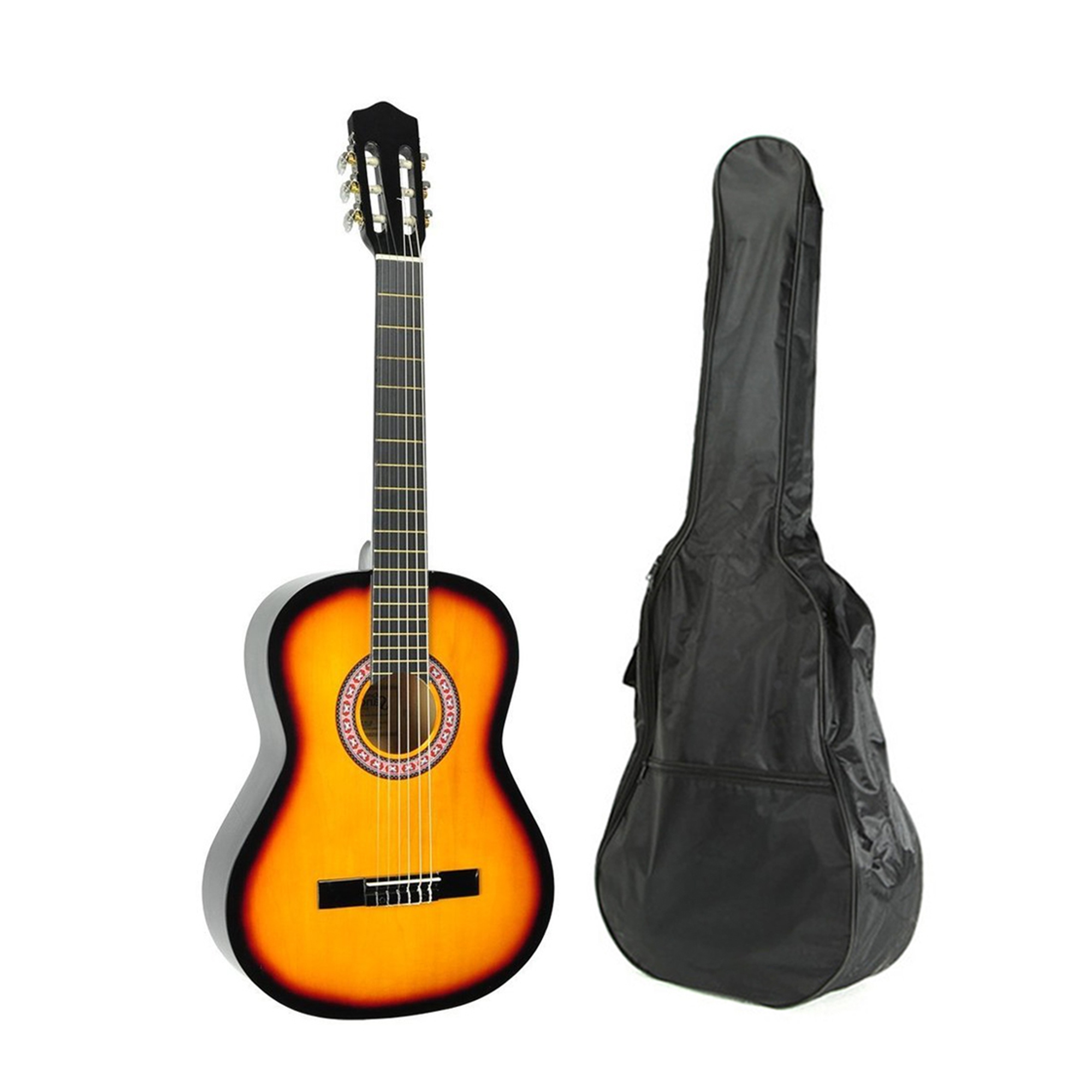 GUITARRA CLASICA SUNBURST PARA NIÑO BOLSO ALAGUEZ - 2