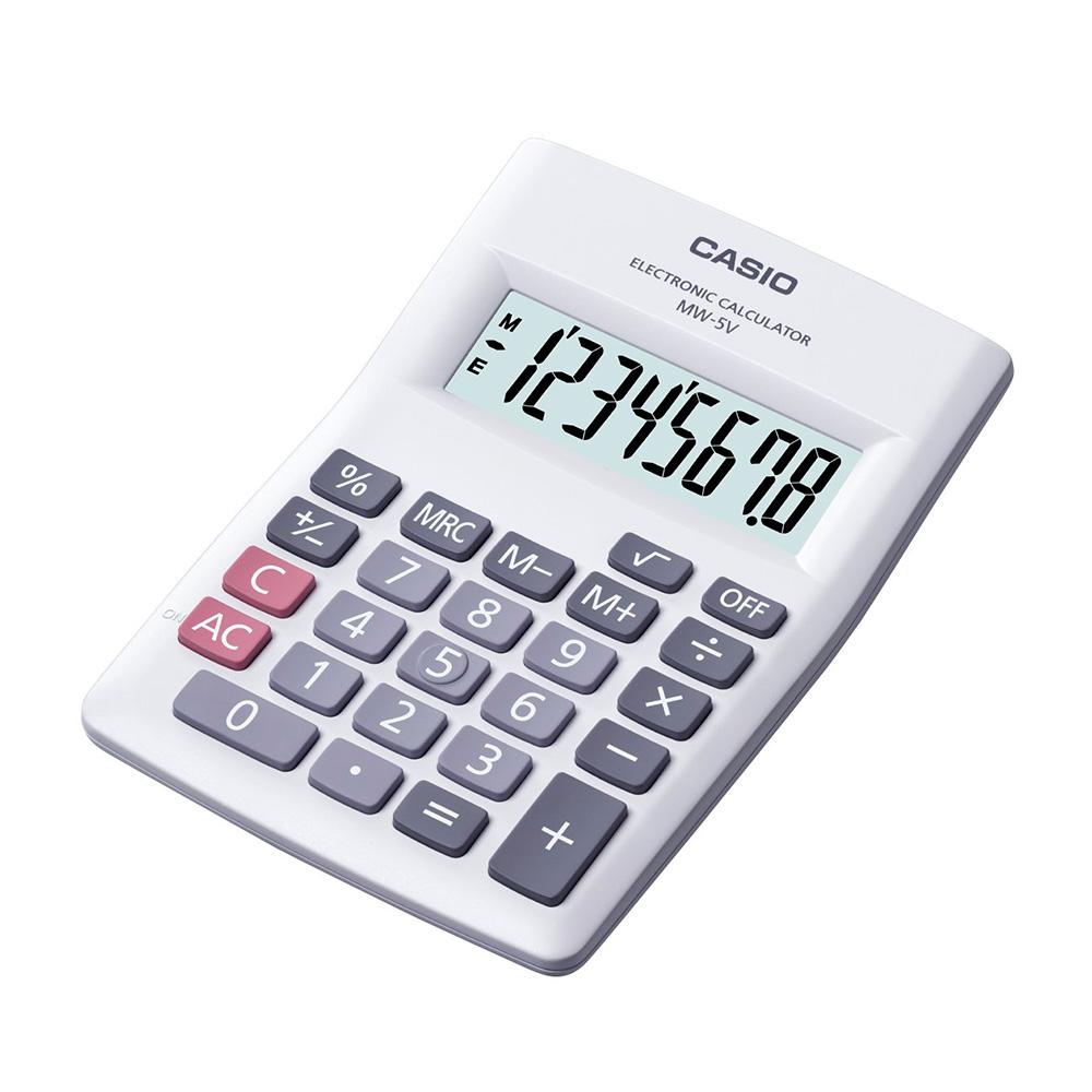 CALCULADORA SOBREMESA CASIO MW‑5V | BLANCO - 1
