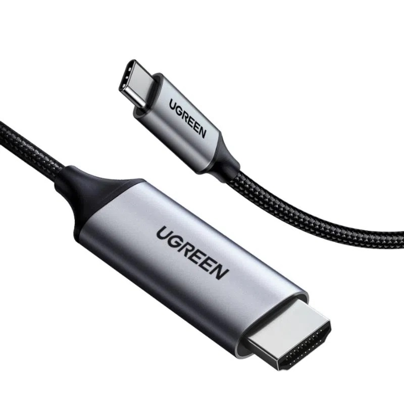 CABLE DE VIDEO USB-C / HDMI (4K/60HZ OR 1080P/144HZ) TRENZADO 1.5M GRIS UGREEN MM142 - 1