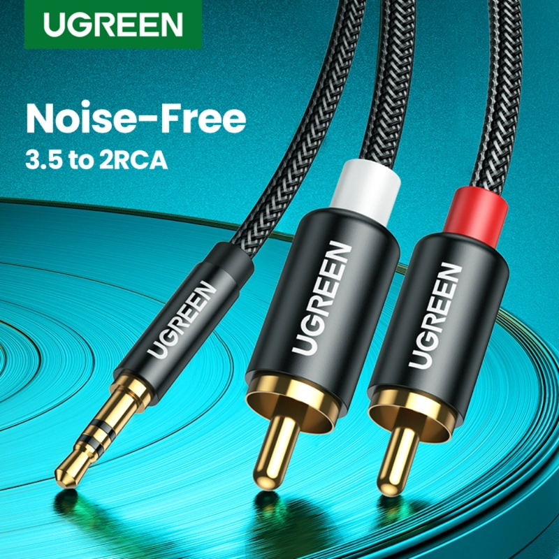 CABLE UGREEN AUDIO JACK 3.5MM/2RCA M/M 1.5M NEGRO AV116 - 4