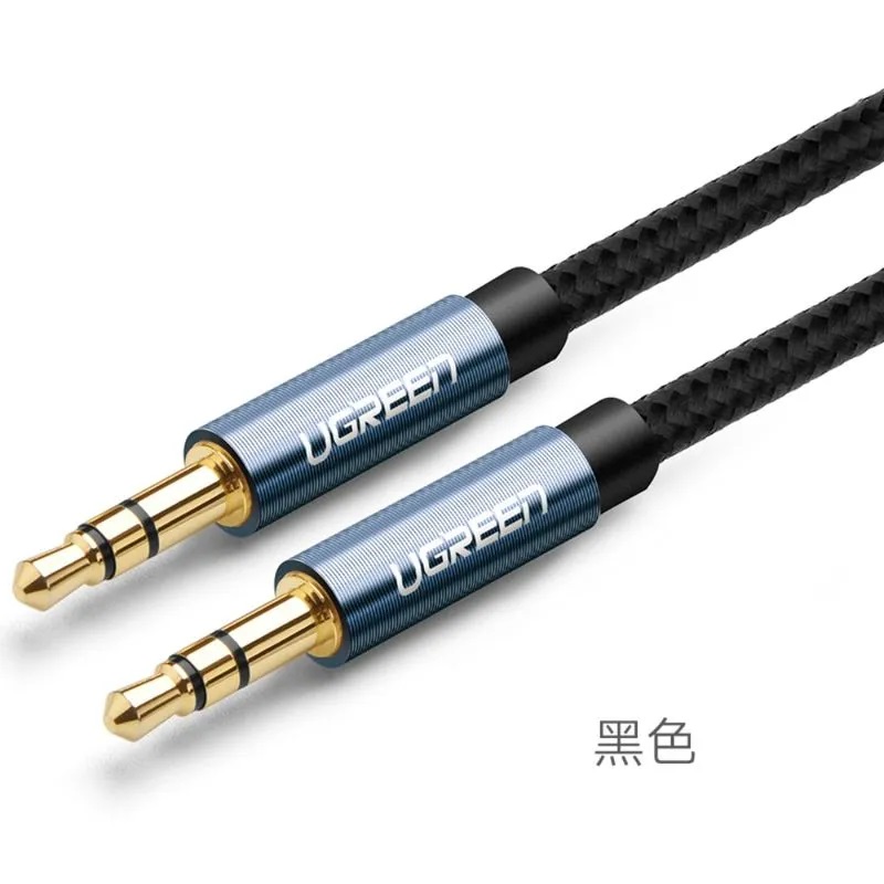 UGREEN CABLE AUDIO AUXILIAR JACK 3.5MM M/M TRENZADO 2M AZUL UGREEN AV112