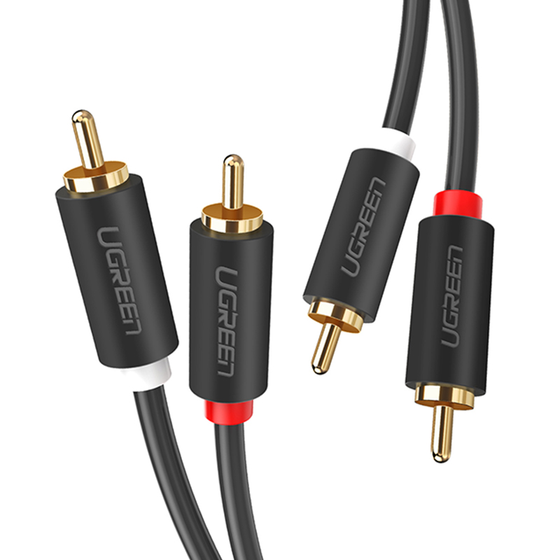 CABLE DE AUDIO 2RCA/2RCA M/M 3 METROS NEGRO  AV104 - 1