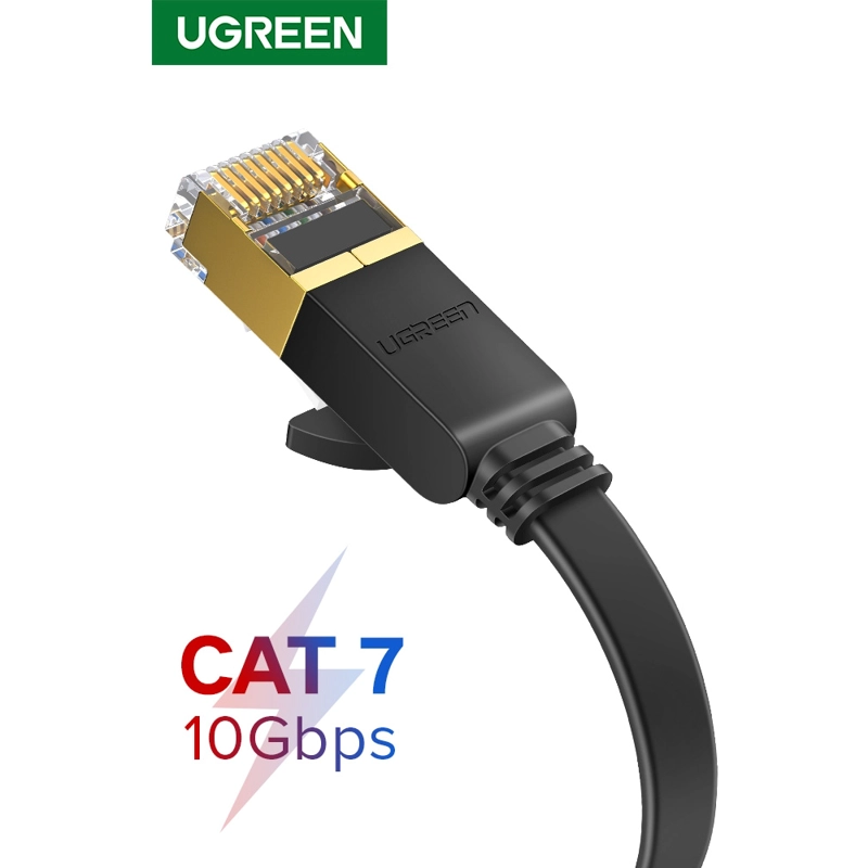 CABLE DE RED PLANO 2 METROS CAT7 UFTP 10GBPS NEGRO UGREEN NW106 - 4