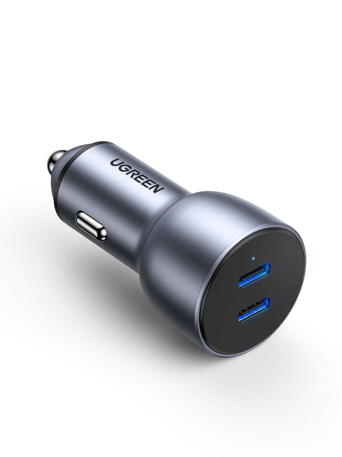 CARGADOR AUTOMOVIL 2USB-C CARGA RAPIDA 40W MAX ALUMINIO UGREEN CD213 - 2