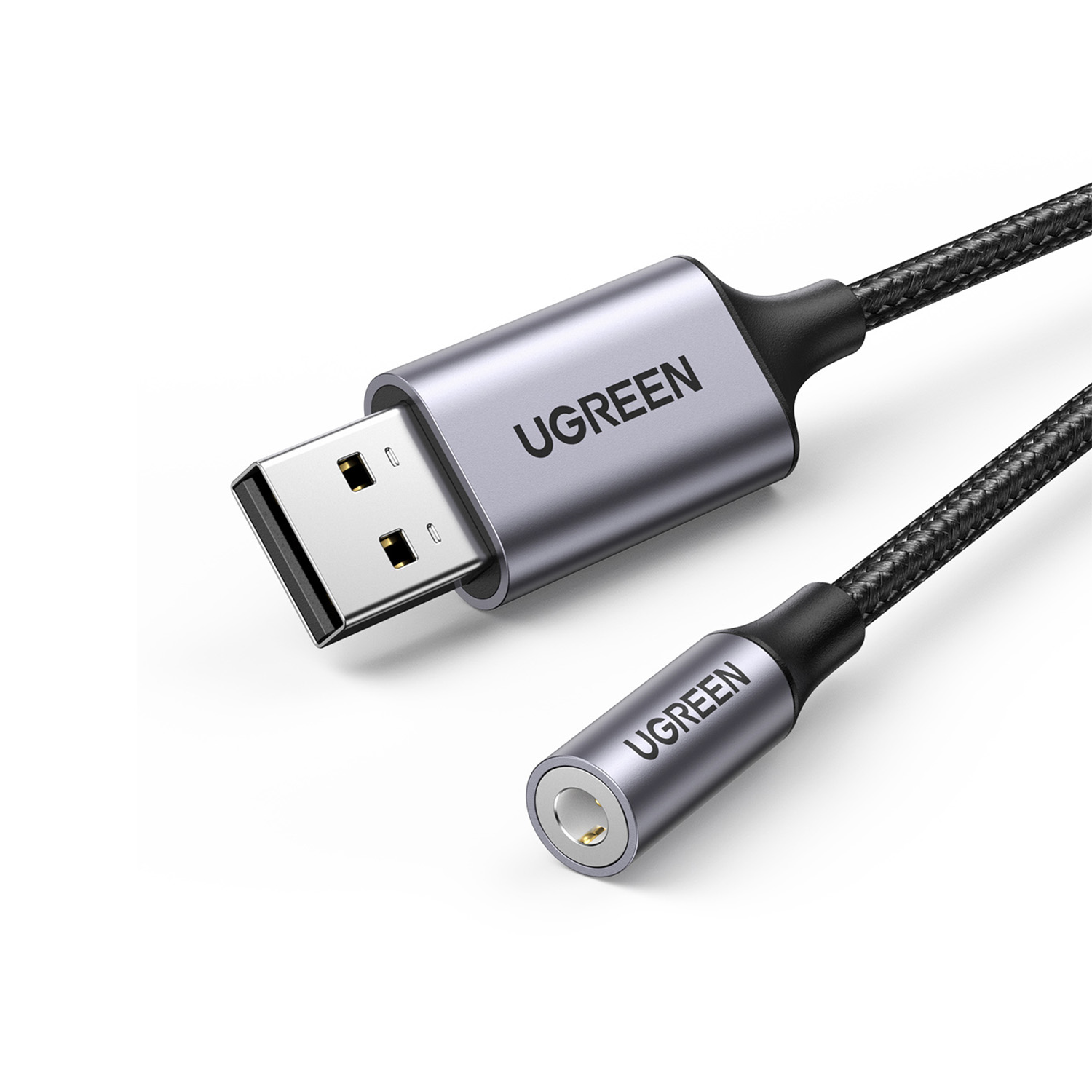 TARJETA DE AUDIO EXTERNO USB-A CON CONECTOR JACK 3.5MM (COMPATIBLE CON MIC) UGREEN CM477 - 1