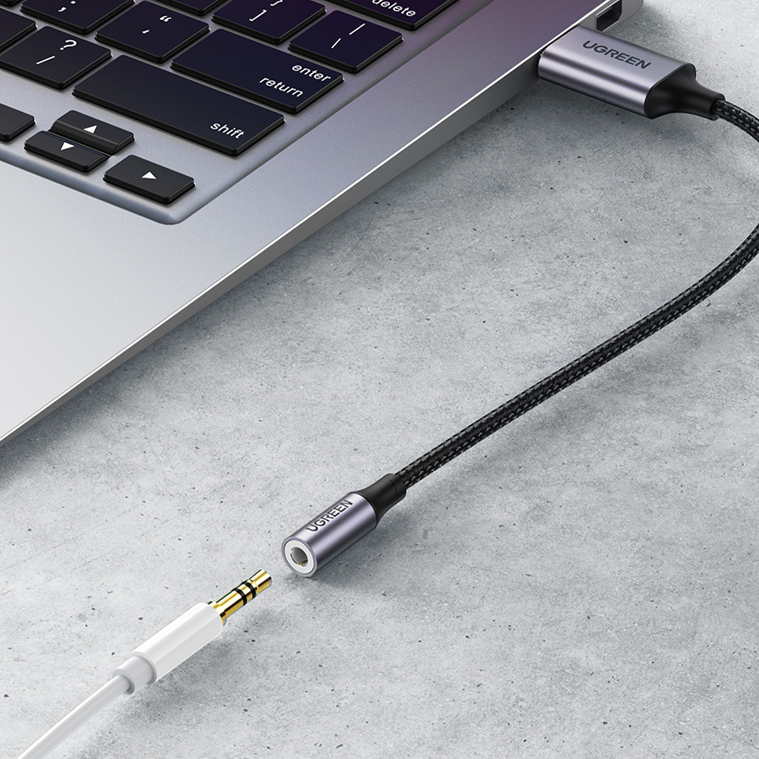 TARJETA DE AUDIO EXTERNO USB-A CON CONECTOR JACK 3.5MM (COMPATIBLE CON MIC) UGREEN CM477 - 3