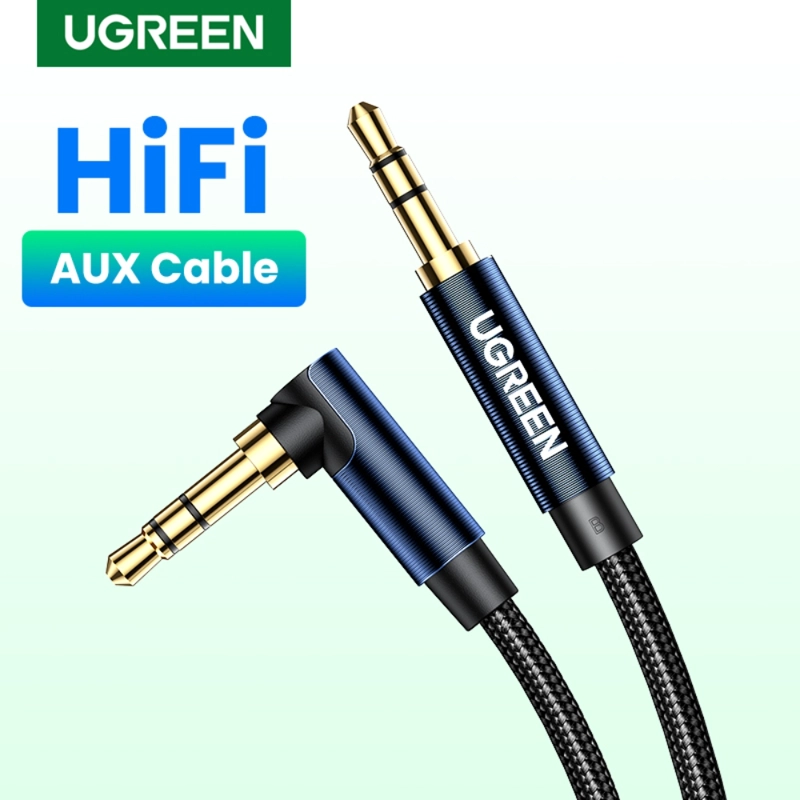 CABLE AUXILIAR CURVO 35MM MM 1M AZUL UGREEN - 3