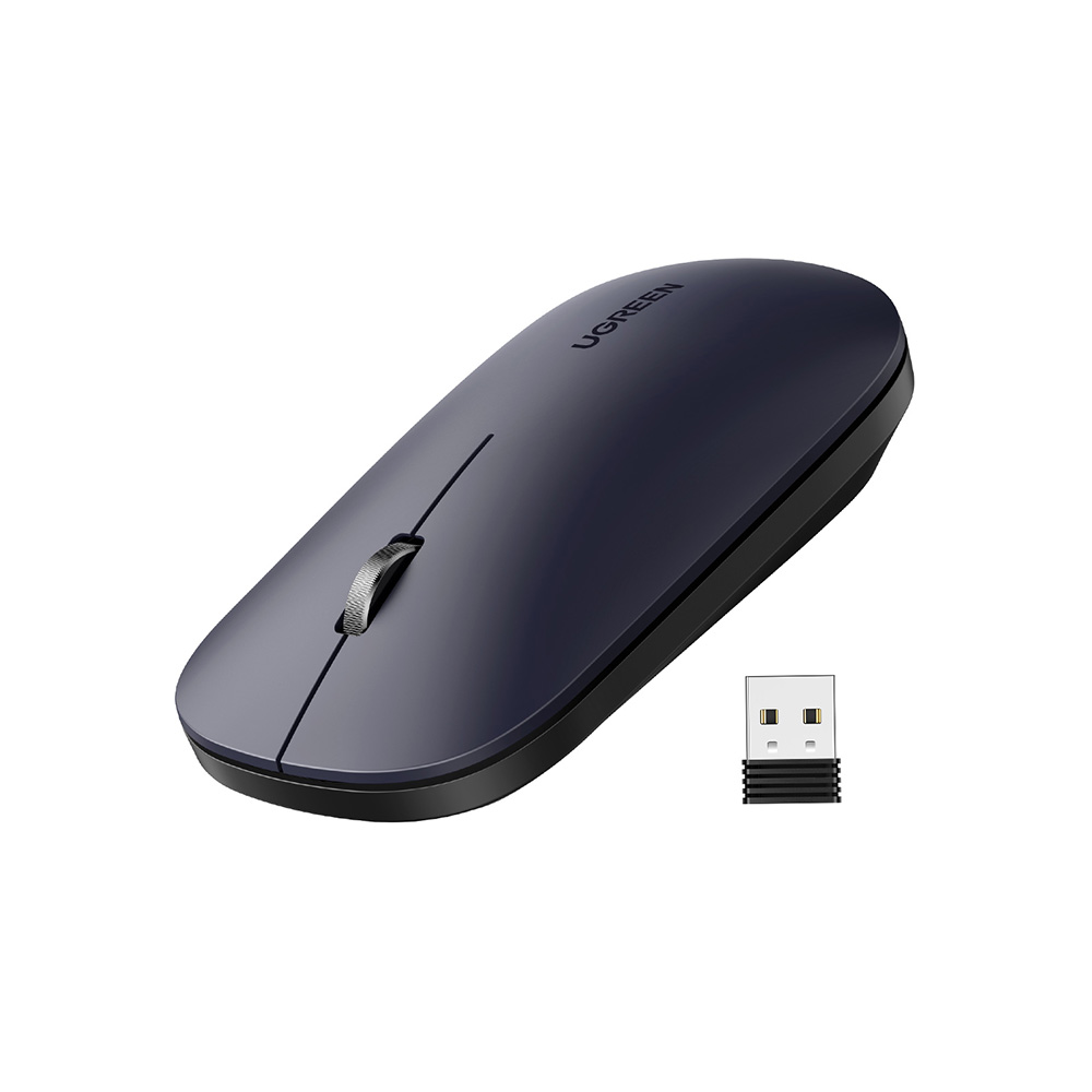 MOUSE INALÁMBRICO UGREEN SILENCIOSO ULTRA-SLIM GRIS OSCURO MU001 - 1