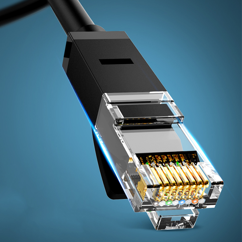 CABLE DE RED UGREEN CAT6 DE 3 METROS (1000MBPS) NEGRO NW102 - 3