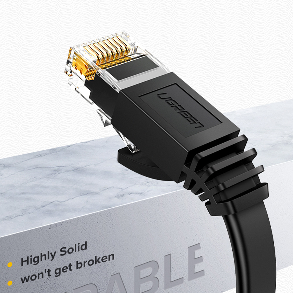 CABLE DE RED UGREEN CAT6 DE 3 METROS (1000MBPS) NEGRO NW102 - 4