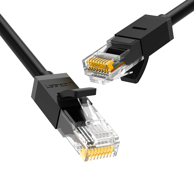 CABLE DE RED UGREEN CAT6 DE 20 METROS (1000MBPS) NEGRO NW102 - 1